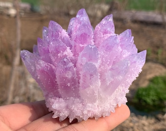 300g+ Pink phantom Cluster specimen,Crystal quartzl,Crystal mineral vug specimen,Home Decoration Crystal Gifts 1PC