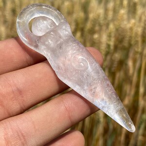 2.8''+ Natural Clear quartz,quartz crystal,hand carved,Crystal Dancing Girl Pendant skull,Home Decoration Crystal Gifts 1pc
