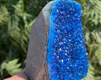 Beautiful Blue Geode Quartz Cluster,Quartz Crystal,Mineral Vug Specimen,Crystal Geode Specimen,Home Decoration Crystal Gifts /PC