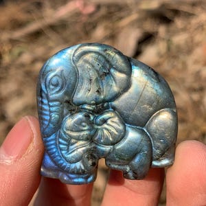 1.5"+ Natural labradorite quartz,Crystal quartz,Elephant,Skull,Crystal elephant,Crystal skull,Holiday gift,Crystal gift 1PC