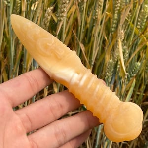 5,7 &#39;&#39;+ Natürlicher Geode Stein Quarz, Bergkristall Kristall, handgeschnitzt, Kristallmesser, Dolch, Schlangenschädel, Luxusdekoration Kristallgeschenke 1Stk