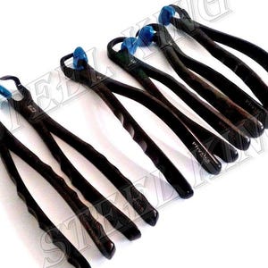 Black Dental Extracting Forceps Standard and Molar Series Set of 6 Pcs With Free Bumpers