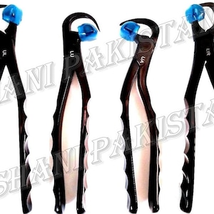 Black Dental Extraction Forceps Standard Series Set of 4 Pcs With 20 Free Bumper Guards