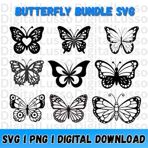 Butterfly SVG, Butterfly Bundle SVG Files, Layered Butterfly SVG, Butterfly Files for Cricut, Digital Cut File, Butterflies Svg, Silhouette