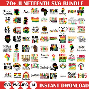 Juneteenth SVG PNG Bundle, Black History Month, Celebrate 1865, We are black history, Black King Nutrition Svg, Celebrate Juneteenth1865 Svg