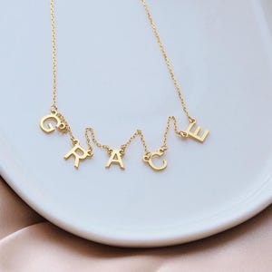 18K GOLD NAME NECKLACE, Personalized Necklace, Minimalist Necklace with Name, Initial Necklaces, Necklace for Women