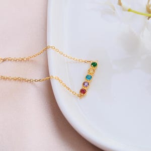 Pulsera personalizada con piedra de nacimiento familiar, pulsera personalizada con piedra de nacimiento, joyería con piedra de nacimiento, regalo de cumpleaños, pulseras para madres, regalo para ella