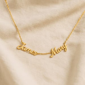 Custom Multiple Name Necklace, Family Necklace,  2 Name Necklace, 3 Name Necklace | Name Plate Necklace, Christmas Gift, Jewelry Gift