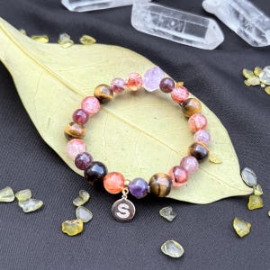Initial Bracelet, Custom Name Bracelet, Personalized Beaded Bracelets Dainty Gift Birthday Gift Initial Charm Gift for Mom, Her, Daughter