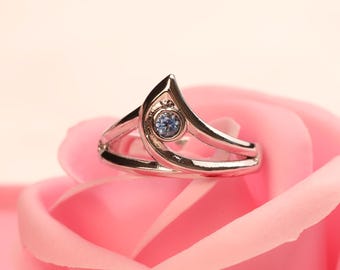 Anillo de latón ajustable para cosplay, chapado en rodio, joyería de anime