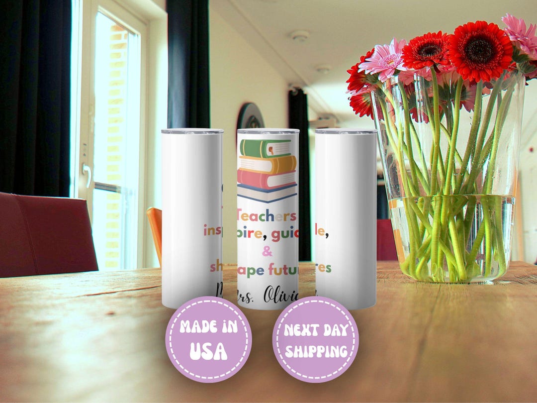 Teacher Appreciation 20 Oz Personalized Tumbler Gift for Teacher Mrs ...