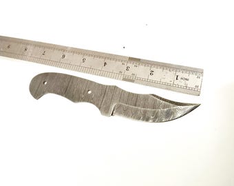 Damascus Steel Hunter Skinner Knife Blank, DIY Knife Making Supplies, Sharp n Lethal, Gift
