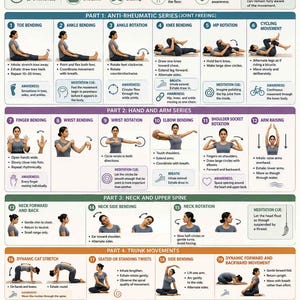 Pawanmuktasana - Meditação Caminhando para Liberar as Articulações MAIS Flashcards de Tai Chi - Pôster de Movimentos Fáceis para Idosos - Exercícios de Artes Marciais Chinesas (PDF)