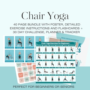 30 Chair Yoga Exercise in our Guide for Seniors Wheelchair Users Home Balance Stability 30Day Challenge Workout Physical Therapy Pilates PDF