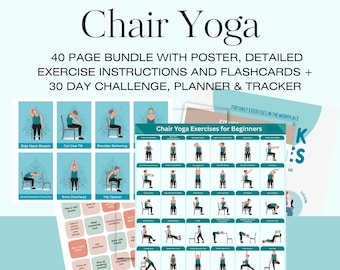 30 Stuhl Yoga Übung in unserem Ratgeber für Senioren Rollstuhlfahrer Home Balance Stabilität 30Tage Challenge Workout Physiotherapie Pilates PDF