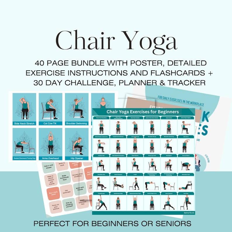 30 Chair Yoga Exercise in our Guide for Seniors Wheelchair Users Home Balance Stability 30Day Challenge Workout Physical Therapy Pilates PDF image 1