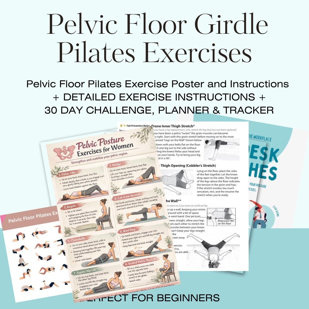 Pelvic Pilates Floor & Core Strengthening Plan 30 Day Fitball