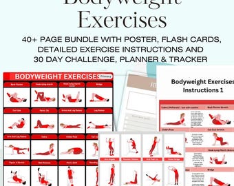 32 Bodyweight Exercises for Seniors Back Pain Nerve Home Workout Pilates Flexibility 30Day 12 Week Challenge Physical Therapy PDF Download