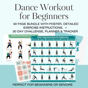 30 Dance Chair Workout Seated Stretches Exercise to Music Routine Office Workers Balance Stability 30Day 12Week Self Challenge Physical PDF