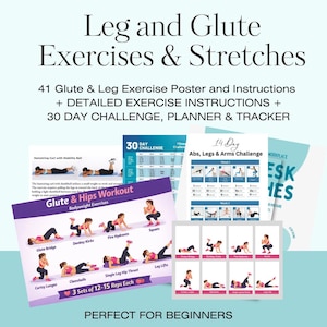 Mens Ladies Hips Leg and Glute Exercises & Stretches Home Workout Strengthening Abs Arms Core 30 Day Home Workout 12 Week Self Challenge PDF