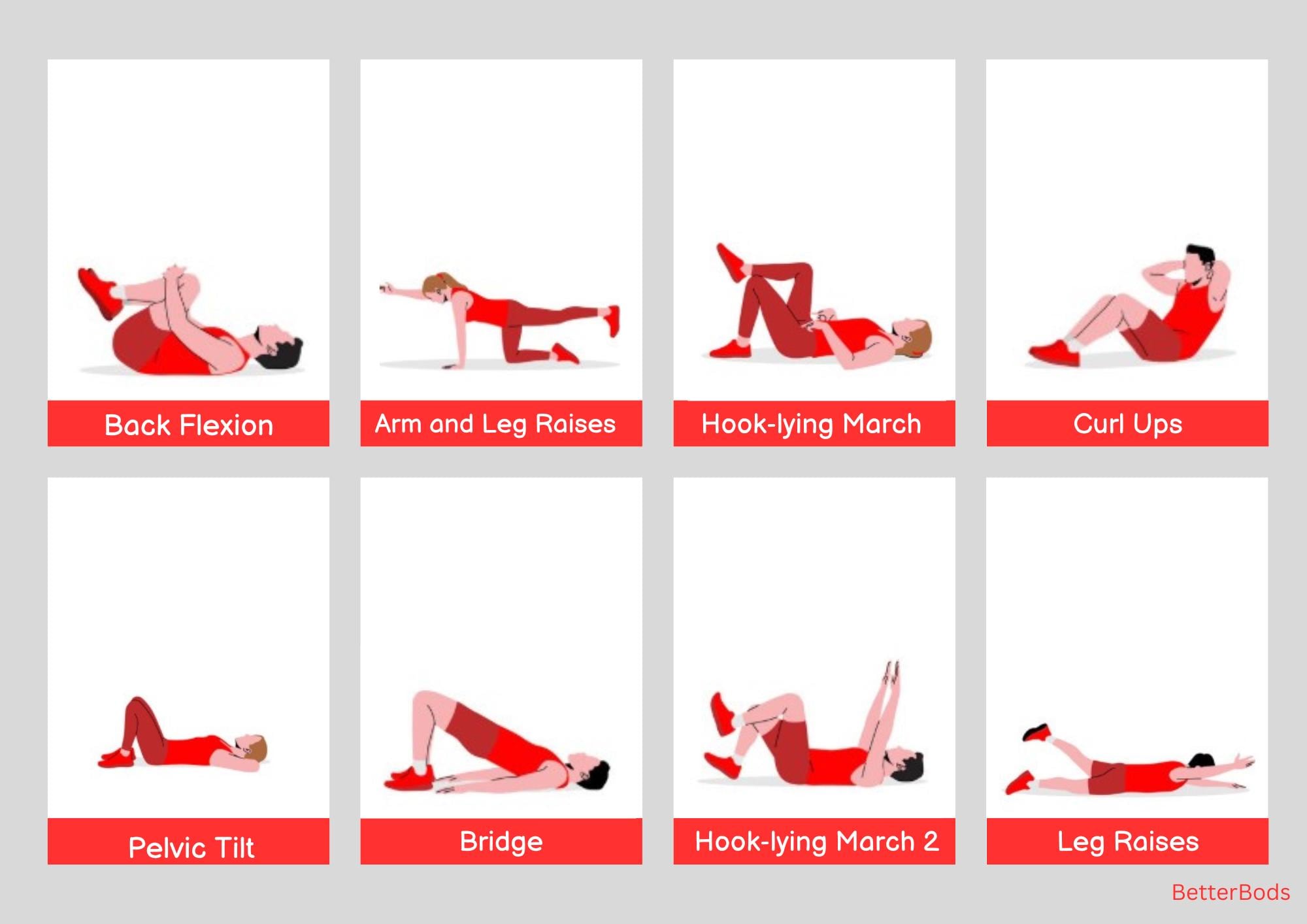 16 Exercises for Back Pain Sciatica Pain Nerve Pilates Balance ...