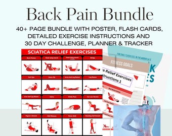16 Exercises for Back Pain Sciatica Pain Nerve Pilates Balance Stability 30Day 12 Week Self Challenge Workout Physical Therapy PDF Download