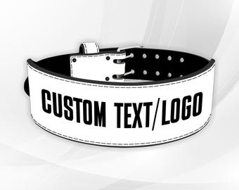 Ceinture d'haltérophilie en cuir personnalisée - Support personnalisé pour salle de sport de dynamophilie