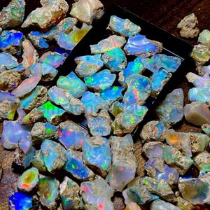 opal, 10 pcs opal rough lot, Ethiopian raw opals, natural fire opal, White opal raw, fire opal gemstone rough, A++ cut grade wholesale rough