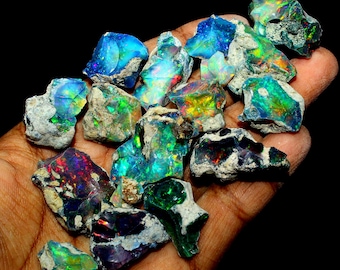 opal, 10 pcs opal rough lot, Ethiopian raw opals, natural fire opal, black opal raw, fire opal gemstone rough, A++ cut grade wholesale rough