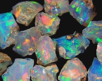 AAA Ethiopian Welo Opal Rough Lot: Natural Gemstone for Jewelry