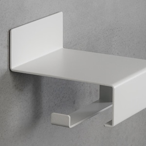 Porta carta igienica bianco, Porta carta igienica bianco moderno, Porta carta igienica bianco minimalista per un bagno moderno, carta igienica