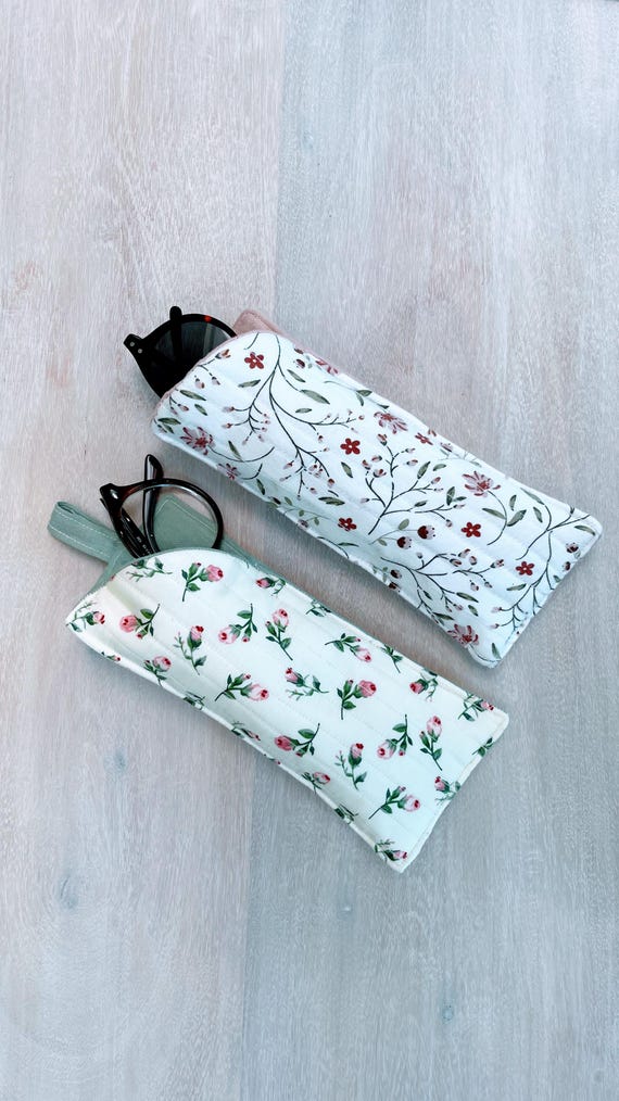 Handmade Quilted Glasses Pouch – Custom Fabric Options Available