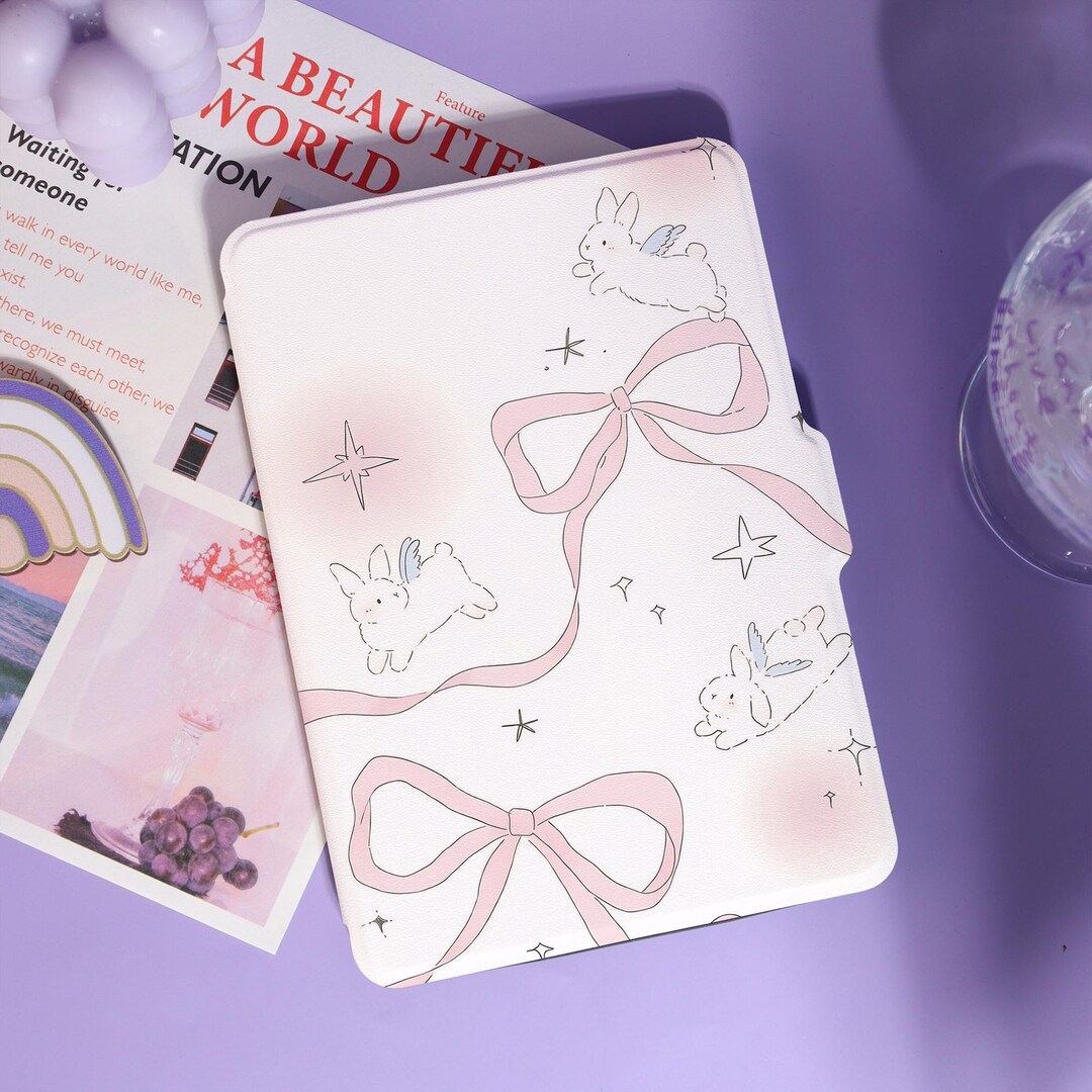 Cute Rabbit With Pink Bow Kindle Case, All New Kindle Paperwhite 12th ...