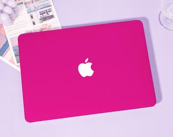 Solid Hot Pink Macbook Case, Laptop Cover for MacBook Air 2025 15/13/11, Personalized MacBook Pro 16/15/14/13, Pink Lover M4 M5 A3434 Case