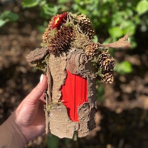 Maison de jardin de fées, décoration de jardin, décoration de fées, maison de fées naturelle, décoration de jardin faite à la main, maison de fées faite à la main, matériaux naturels, jardin