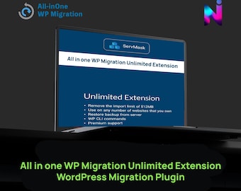 Extensión WP Migration Unlimited todo en uno / Plugin de migración de WordPress
