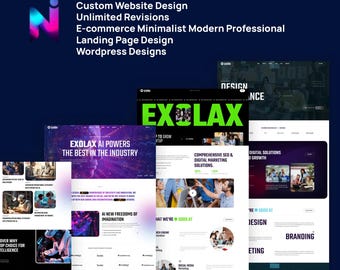 Diseño de sitios web personalizados / Revisiones ilimitadas / Comercio electrónico minimalista moderno profesional / Diseño de páginas de destino / Diseños de WordPress