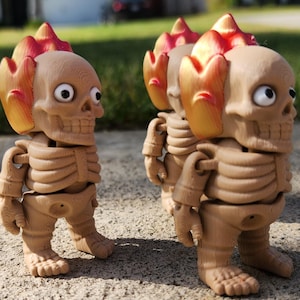 Flexi Fire Skeleton articulating fidget toy