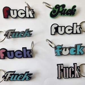 3D Printed Multi color fuck keychains!