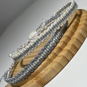 Braided Macrame Bracelet Set: Waterproof Boho Surfer Friendship Jewelry