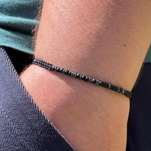 Morse-Code-Armband: Hämatit Perlen, 'Daddy of an Angel' versteckte Botschaft
