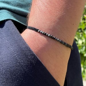 Individuelles Morse-Code Armband: Hämatit Perlen Denim Schmuck, Baby Verlust Andenken, personalisierte geheime Nachricht