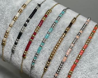 Bracelet personnalisé code Morse : bijoux à message secret, cadeau commémoratif