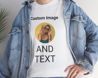 Maglietta personalizzata con stampa fotografica, maglietta con stampa fotografica personalizzata, regalo divertente per addio al celibato e compleanno