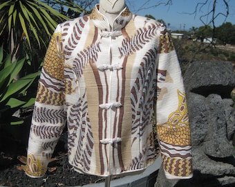 Vintage 90s Sera B. Custom Silk Quilted Emilio Pucci Fabric Jacket