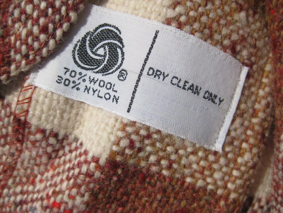 Vintage 70s Liz Claiborne Wool Plaid Dagger Colla… - image 8
