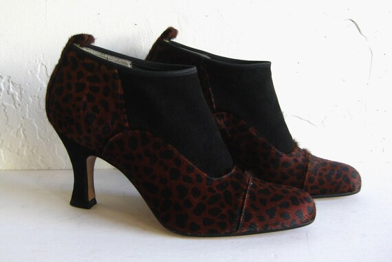 Vintage 80s Deadstock Black Italian Suede Leather… - image 5