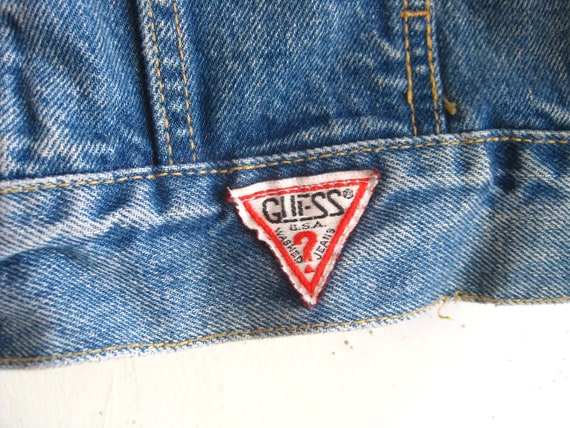 Vintage 80s Georges Marciano GUESS Denim Blue Jea… - image 3
