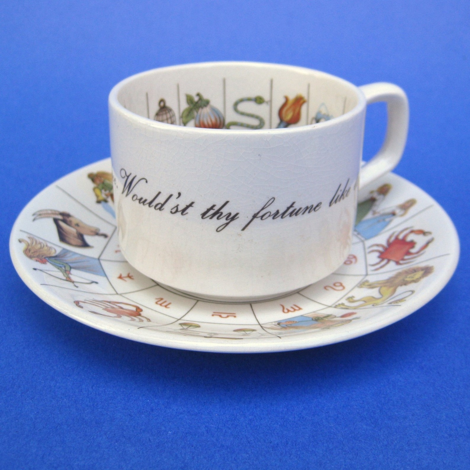 Vintage Fortune Telling Gypsy Witch Exotic Tea Cup and Saucer Etsy