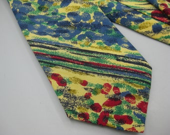 Vintage 80s Missoni Italian Silk Mens Neck Tie Necktie Cravatte